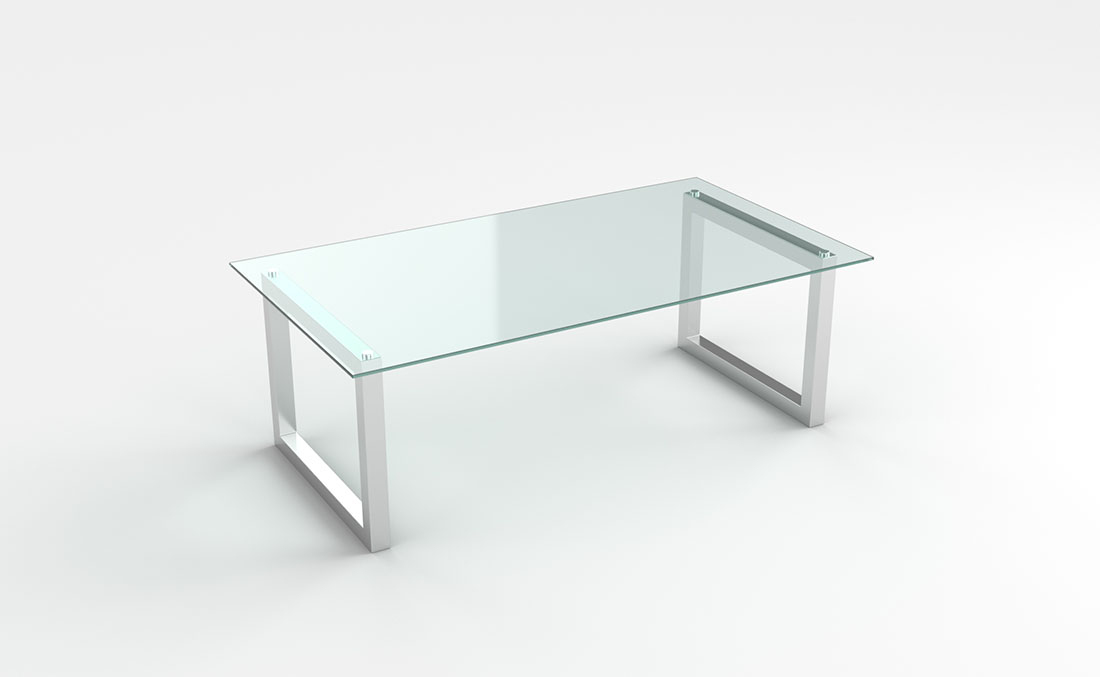 Rentals Tables Glass and Chrome Coffee Table